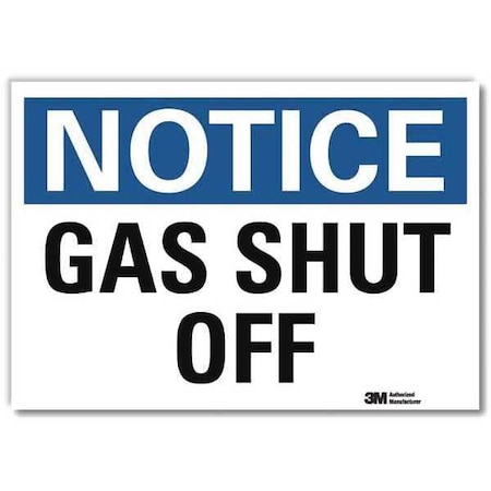 Notice Sign, 5 in H, 7 in W, Horizontal Rectangle, English, U5-1240-RD_7X5 MPN:U5-1240-RD_7X5