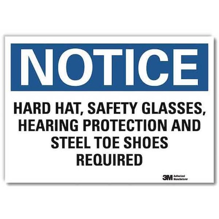 NoticeSign, ReflectSelfAdhVinyl, 7inWx5inH, U5-1254-RD_7X5 MPN:U5-1254-RD_7X5