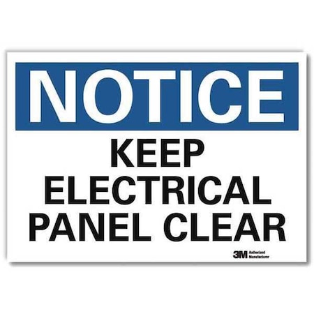 NoticeSign, ReflecSelfAdhVinyl, 10inWx7inH, U5-1291-RD_10X7 MPN:U5-1291-RD_10X7