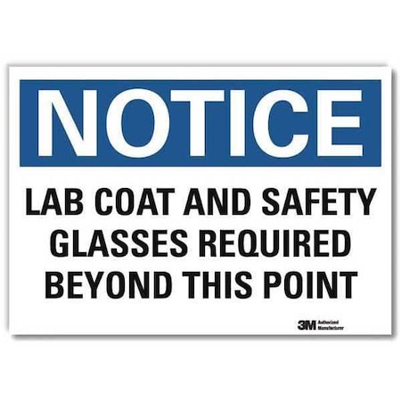 NoticeSign, ReflectSelfAdhVinyl, 7inWx5inH, U5-1303-RD_7X5 MPN:U5-1303-RD_7X5