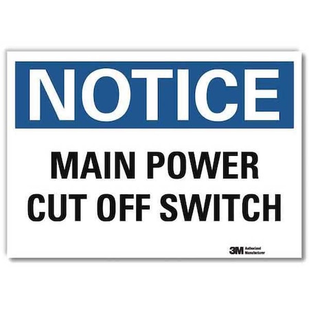 NoticeSign, ReflectSelfAdhVinyl, 7inWx5inH, U5-1316-RD_7X5 MPN:U5-1316-RD_7X5