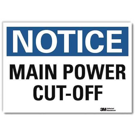 NoticeSign, ReflecSelfAdhVinyl, 10inWx7inH, U5-1317-RD_10X7 MPN:U5-1317-RD_10X7