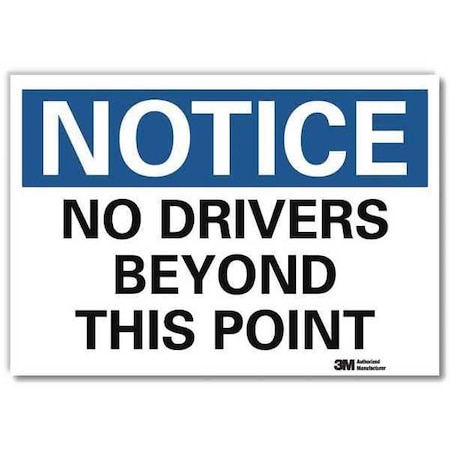 Notice Sign, 5 in H, 7 in W, Aluminum, Horizontal Rectangle, English, U5-1361-RD_7X5 MPN:U5-1361-RD_7X5