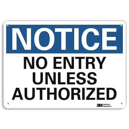 Entrance Sign, 7 in H, 10 in W, Plastic, Vertical Rectangle, English, U5-1368-NP_10X7 MPN:U5-1368-NP_10X7