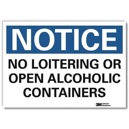 Notice Sign, 10 in H, 14 in W, Reflective Sheeting, Horizontal Rectangle, English, U5-1385-RD_14X10 MPN:U5-1385-RD_14X10