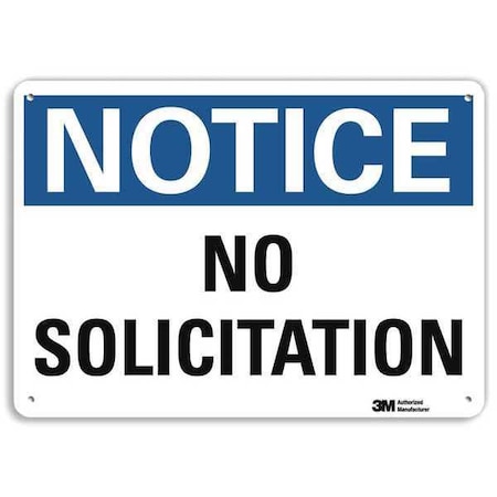 Notice Sign, 7 in H, 10 in W, Aluminum, Vertical Rectangle, English, U5-1411-RA_10X7 MPN:U5-1411-RA_10X7