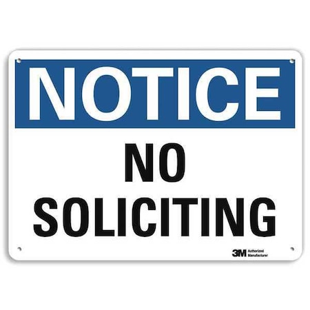 Notice Sign, 7 in H, 10 in W, Aluminum, Vertical Rectangle, English, U5-1413-RA_10X7 MPN:U5-1413-RA_10X7
