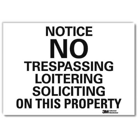 Notice Sign, 7 in H, 10 in W, Reflective Sheeting, Vertical Rectangle, English, U5-1420-RD_10X7 MPN:U5-1420-RD_10X7