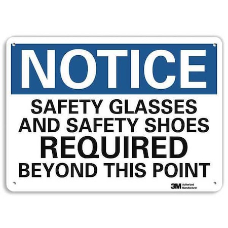 Plastic Notice Sign, 4 Holes, 10