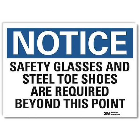 NoticeSign, ReflectSelfAdhVinyl, 7inWx5inH, U5-1496-RD_7X5 MPN:U5-1496-RD_7X5