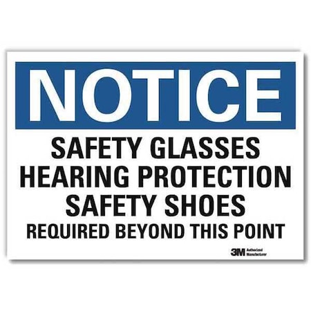 NoticeSign, ReflectSelfAdhVinyl, 7inWx5inH, U5-1498-RD_7X5 MPN:U5-1498-RD_7X5