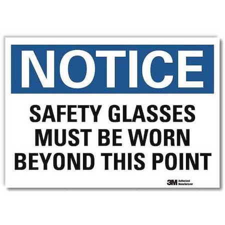 NoticeSign, ReflectSelfAdhVinyl, 7inWx5inH, U5-1499-RD_7X5 MPN:U5-1499-RD_7X5