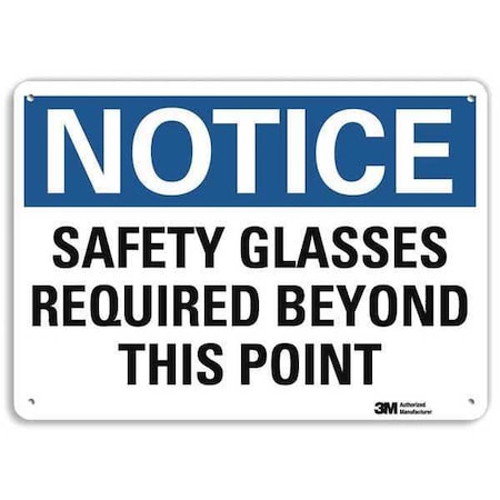 Notice Sign, RecycldReflecAlum, 10inWx7inH, U5-1500-RA_10X7 MPN:U5-1500-RA_10X7