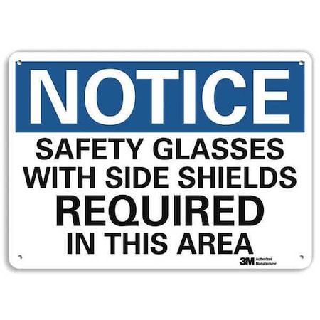 Notice Sign, RecycldReflecAlum, 10inWx7inH, U5-1505-RA_10X7 MPN:U5-1505-RA_10X7