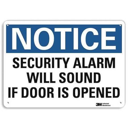 Notice Sign, RecycldReflecAlum, 10inWx7inH, 7 in H, 10 in W, Aluminum, Vertical, U5-1511-RA_10X7 MPN:U5-1511-RA_10X7