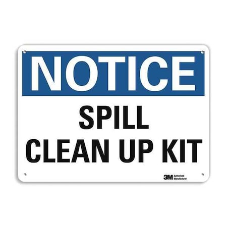 Notice, SpillClean Up Kit, 7 in x 10 in, Vertical Rectangle, Plastic, U5-1527-NP_10X7 MPN:U5-1527-NP_10X7