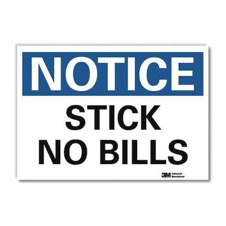 Notice Sign, 10 in H, 14 in W, Reflective Sheeting, Horizontal Rectangle, English, U5-1530-RD_14X10 MPN:U5-1530-RD_14X10