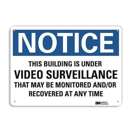 Notice Sign, 7 in H, 10 in W, Aluminum, Vertical Rectangle, English, U5-1548-NA_10x7 MPN:U5-1548-NA_10x7