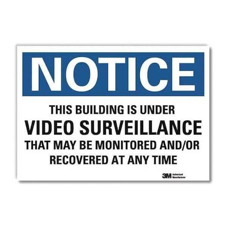 Notice Sign, 7 in H, 10 in W, Reflective Sheeting, Vertical Rectangle, English, U5-1548-RD_10X7 MPN:U5-1548-RD_10X7