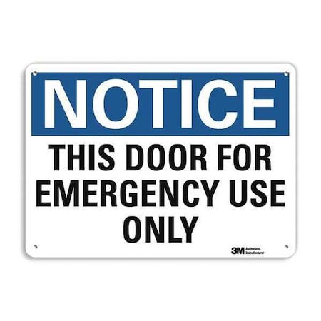 Notice Sign, 7 in H, 10 in W, Plastic, Vertical Rectangle, English, U5-1550-NP_10X7 MPN:U5-1550-NP_10X7