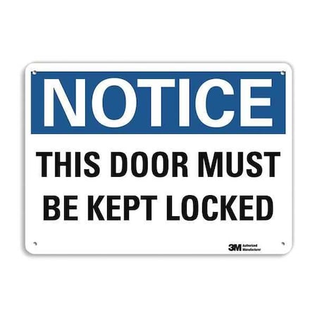 Notice Sign, 7 in H, 10 in W, Plastic, Vertical Rectangle, English, U5-1553-NP_10X7 MPN:U5-1553-NP_10X7