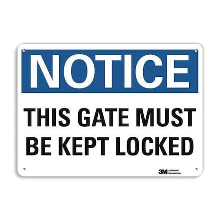 Notice Sign, 7 in H, 10 in W, Plastic, Vertical Rectangle, English, U5-1558-NP_10X7 MPN:U5-1558-NP_10X7