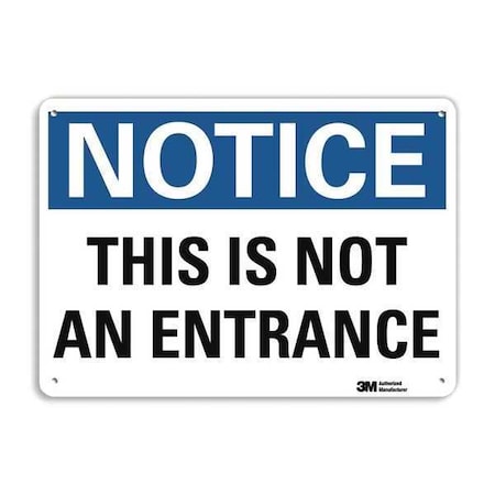 Entrance Sign, 7 in H, 10 in W, Plastic, Vertical Rectangle, English, U5-1566-NP_10X7 MPN:U5-1566-NP_10X7