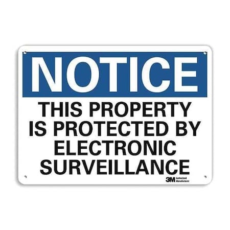 Notice Sign, 10 in H, 14 in W, Aluminum, Horizontal Rectangle, English, U5-1568-NA_14x10 MPN:U5-1568-NA_14x10