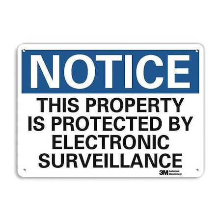 Notice Sign, 7 in H, 10 in W, Aluminum, Vertical Rectangle, English, U5-1568-RA_10X7 MPN:U5-1568-RA_10X7