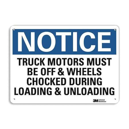 Notice Sign, 7 in H, 10 in W, Plastic, Vertical Rectangle, English, U5-1582-NP_10X7 MPN:U5-1582-NP_10X7