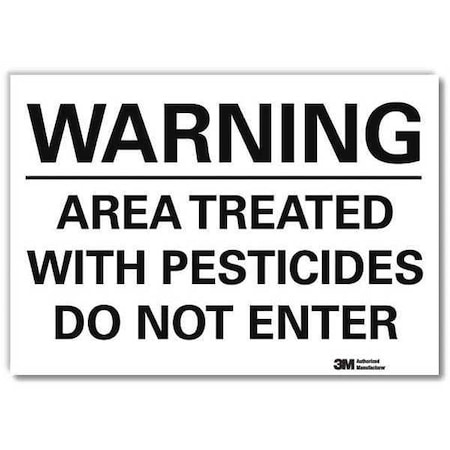 Warning Sign, 10 in H, 14 in W, Horizontal Rectangle, English, U6-1001-RD_14X10 MPN:U6-1001-RD_14X10