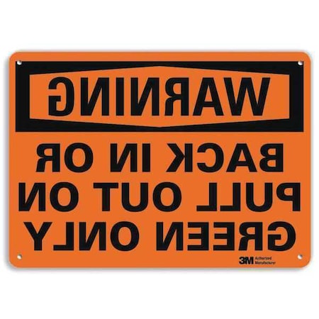 Warning Sign, 7 in H, 10 in W, Aluminum, Vertical Rectangle, English, U6-1034-RA_10X7 MPN:U6-1034-RA_10X7