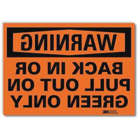 Reflective Loadiing & Unloading Label, 7 in H, 10 in W, Aluminum, Vertical U6-1034-RD_10X7 MPN:U6-1034-RD_10X7