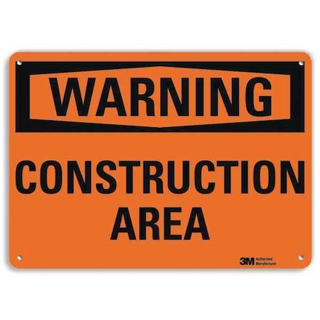 Warning Sign, 7 in Height, 10 in Width, Aluminum, Vertical Rectangle, English MPN:U6-1044-RA_10X7