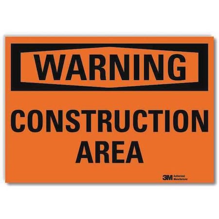 Warning Sign, 10 in Height, 14 in Width, Reflective Sheeting, Horizontal Rectangle, English MPN:U6-1044-RD_14X10