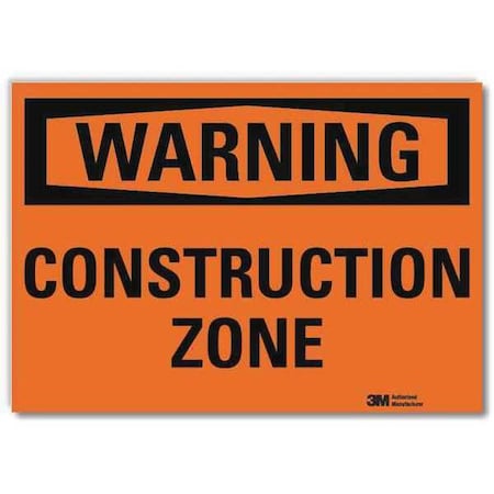 Warning Sign, 10 in Height, 14 in Width, Reflective Sheeting, Horizontal Rectangle, English MPN:U6-1045-RD_14X10