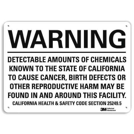 Warning Sign, 10 in H, 14 in W, Horizontal Rectangle, English, U6-1051-NA_14x10 MPN:U6-1051-NA_14x10