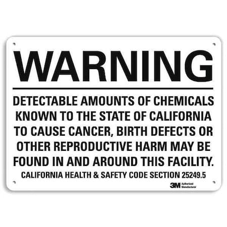 Warning Sign, 7 in H, 10 in W, Vertical Rectangle, English, U6-1051-RA_10X7 MPN:U6-1051-RA_10X7