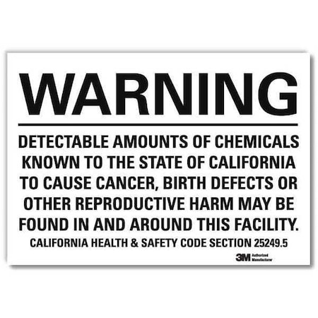 Warning Sign, 10 in H, 14 in W, Horizontal Rectangle, English, U6-1051-RD_14X10 MPN:U6-1051-RD_14X10