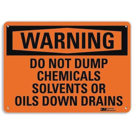 Warning Sign, 7 in H, 10 in W, Vertical Rectangle, English, U6-1055-RA_10X7 MPN:U6-1055-RA_10X7