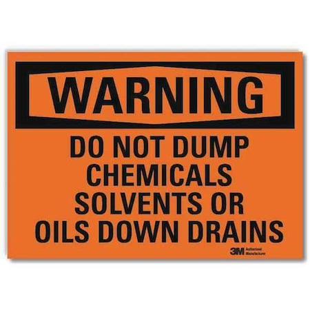 Warning Sign, 7 in H, 10 in W, Vertical Rectangle, English, U6-1055-RD_10X7 MPN:U6-1055-RD_10X7