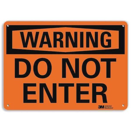 Admittance Sign, Black/Orange, 7 in. H, U6-1056-RA_10X7 MPN:U6-1056-RA_10X7