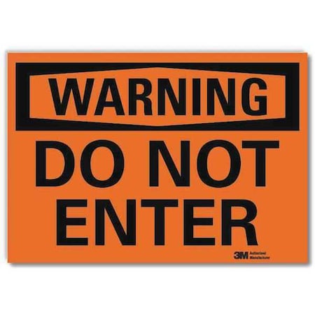 Warning Sign, 7 in Height, 10 in Width, Reflective Sheeting, Vertical Rectangle, English MPN:U6-1056-RD_10X7