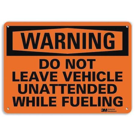 Warning Sign, Unattended Vehicle, 7 in. H MPN:U6-1060-RA_10X7