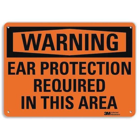 Warning Sign, 7 in Height, 10 in Width, Aluminum, Vertical Rectangle, English MPN:U6-1071-RA_10X7