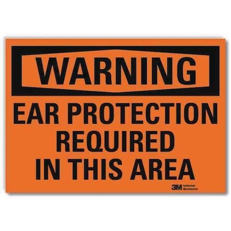 Warning Sign, 5 in Height, 7 in Width, Reflective Sheeting, Horizontal Rectangle, English MPN:U6-1071-RD_7X5