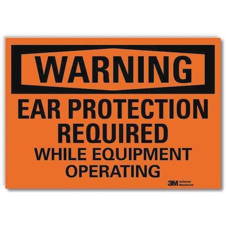 Warning Sign, 10 in Height, 14 in Width, Reflective Sheeting, Horizontal Rectangle, English MPN:U6-1072-RD_14X10