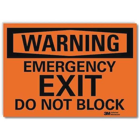 warning, Emergency Exit Do Not Block, 7