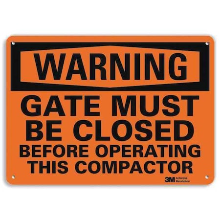 Warning Sign, Gate Must Be Closed, 7 in. H MPN:U6-1098-RA_10X7