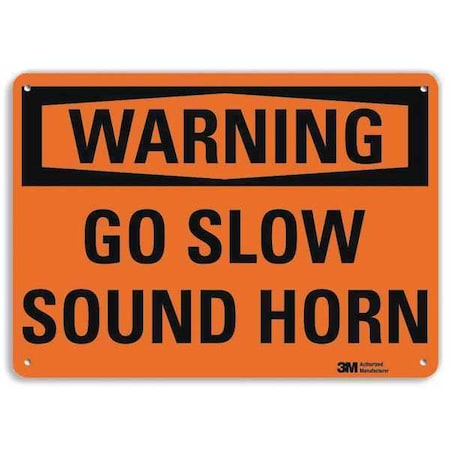 Warning Sign, 7 in H, 10 in W, Plastic, Vertical Rectangle, English, U6-1099-NP_10X7 MPN:U6-1099-NP_10X7